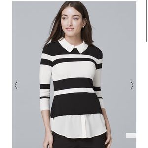 WHBM White Twofer Shirt